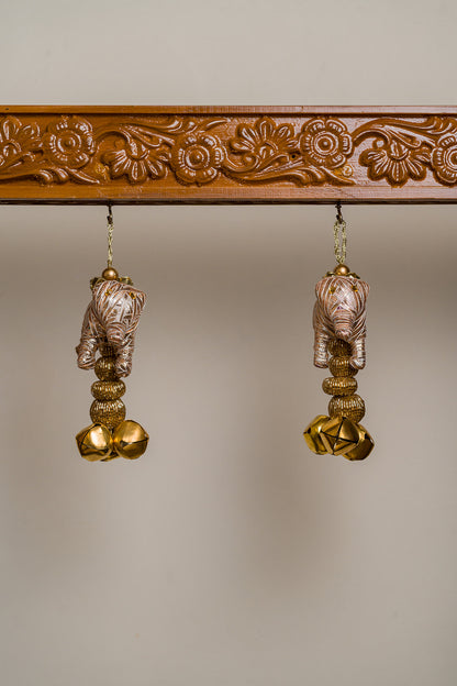 Elephant & Ghunghroo Decorative Hangings – Set of 2
