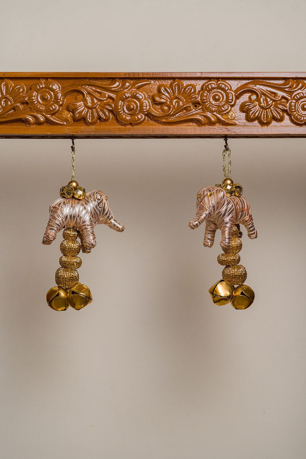 Elephant & Ghunghroo Decorative Hangings – Set of 2