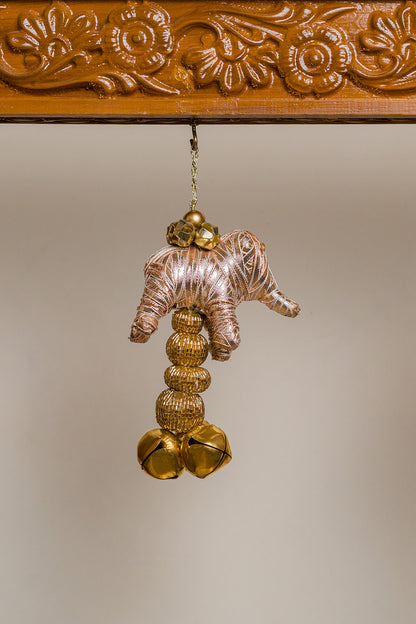Elephant & Ghunghroo Decorative Hangings – Set of 2