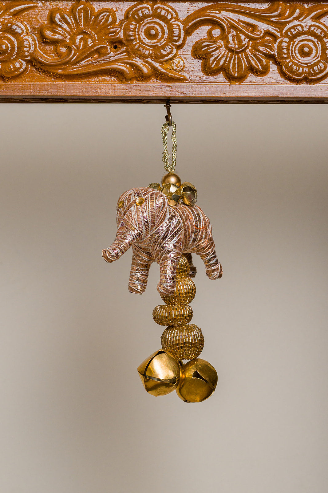 Elephant & Ghunghroo Decorative Hangings – Set of 2