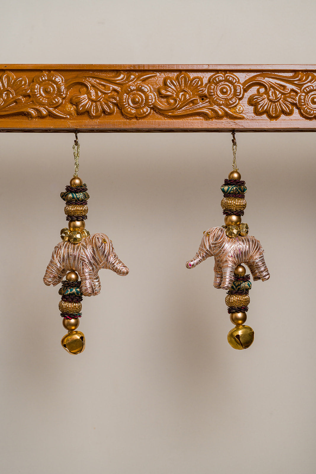 Petite Gajra Elephant Hangings – Set of 2