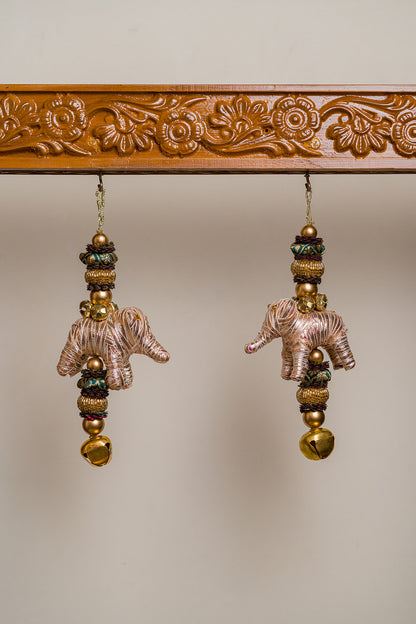 Petite Gajra Elephant Hangings – Set of 2