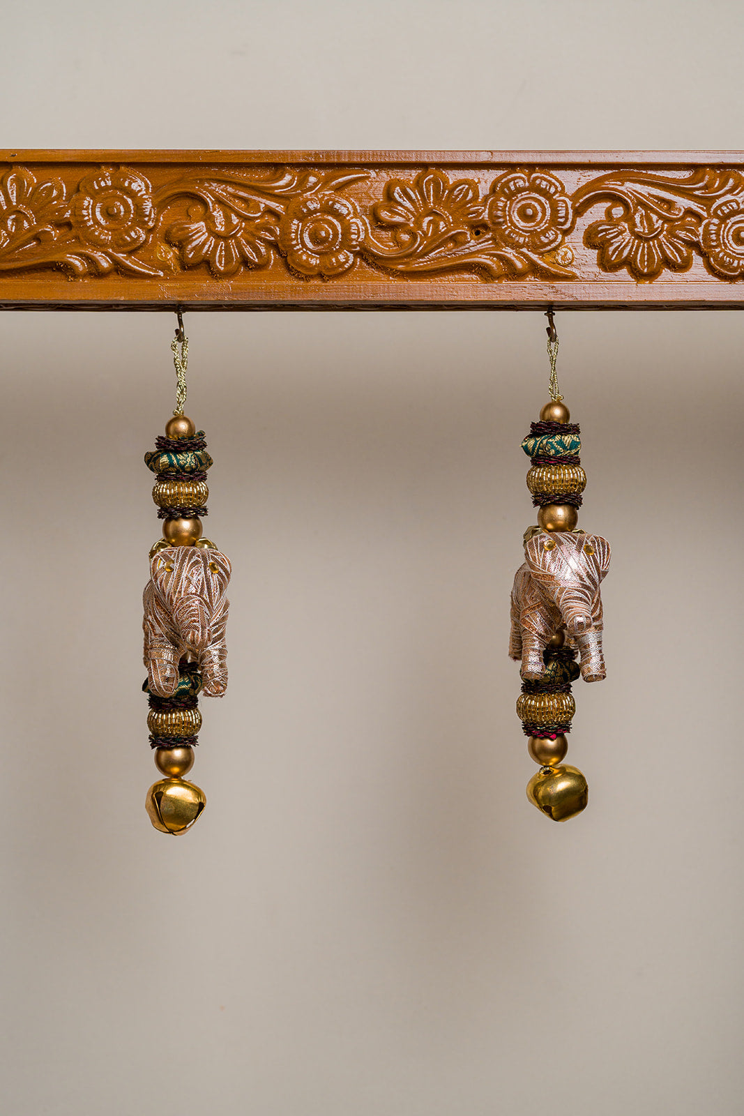Petite Gajra Elephant Hangings – Set of 2