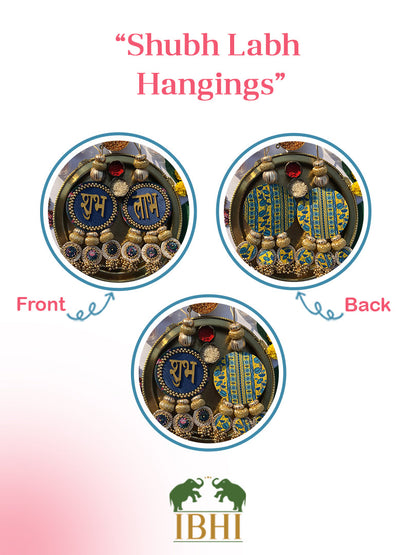 IBHI's Classic Shubh Labh Danglers- Set of 2