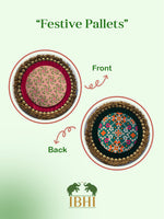 Load image into Gallery viewer, Inflorescence Divine Pichwai &amp; Green Navratna Patola IBHI Classic Rangoli
