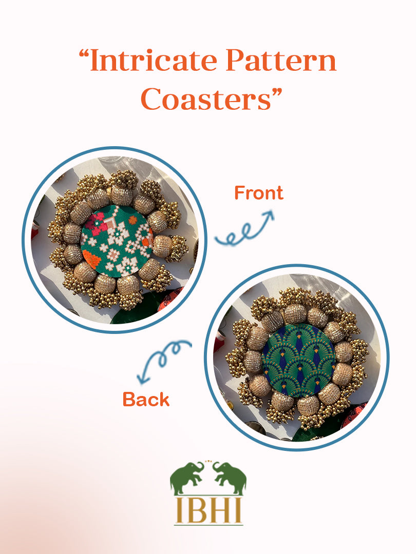 Spherical Mini Pallet: Harmony Mor Bani Thangat Kare + Bottle Green Navratna Patola