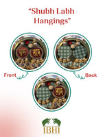 Load image into Gallery viewer, The Finest Ajrakh Shubh Labh Danglers- Set of 2