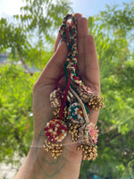 Load image into Gallery viewer, Emerald Embellished Braid: Bhabhi Rakhi
