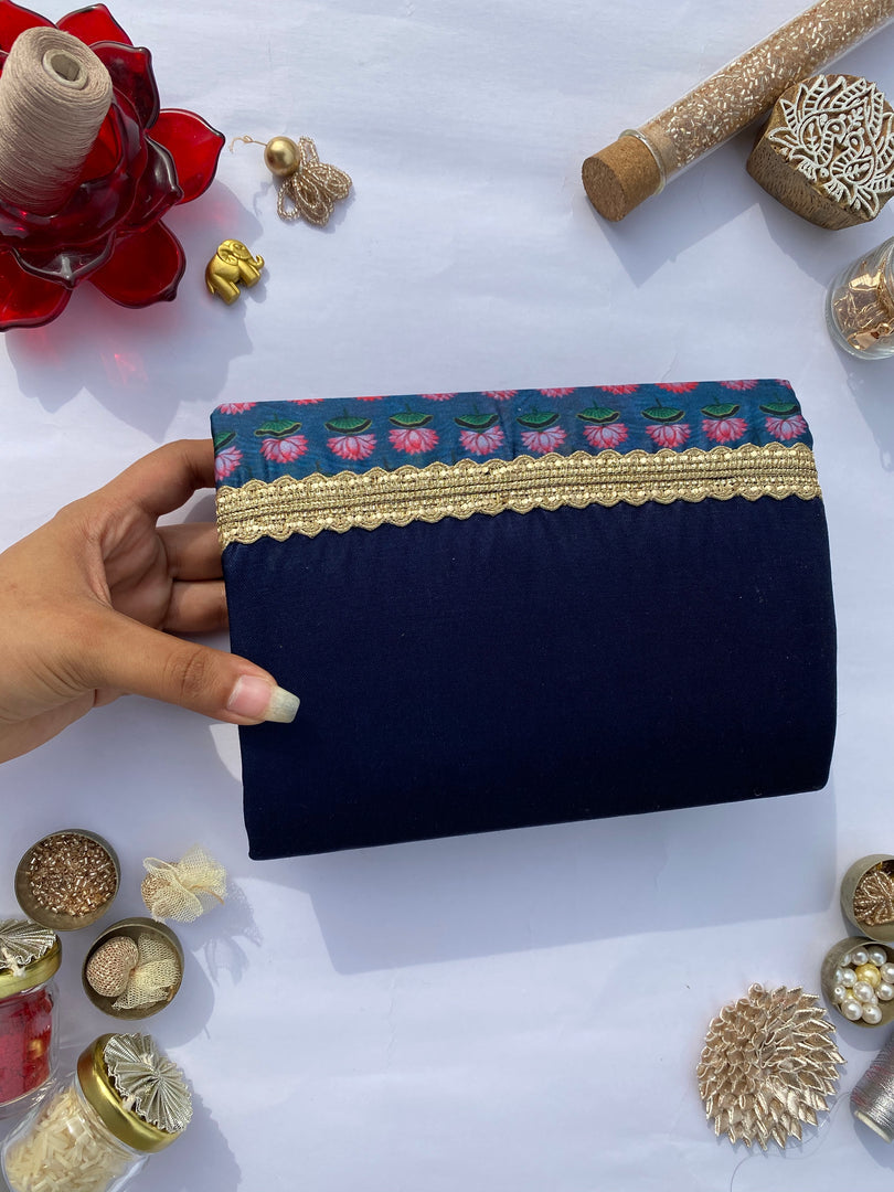 Seven Heaven Micro Beaded Solid Silk Clutch