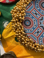Load image into Gallery viewer, FIFO Pallet: Golden Yellow + Maroon Navratna Patola
