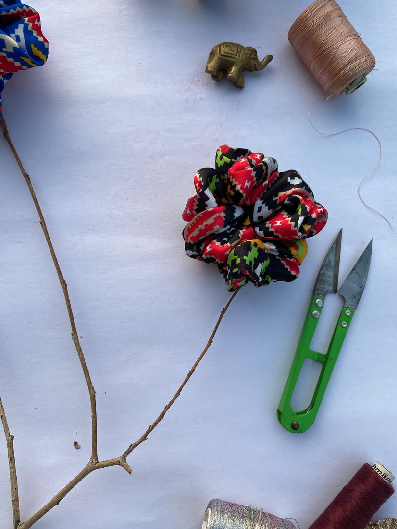 Christmas Blooms Scrunchie: Set of 3