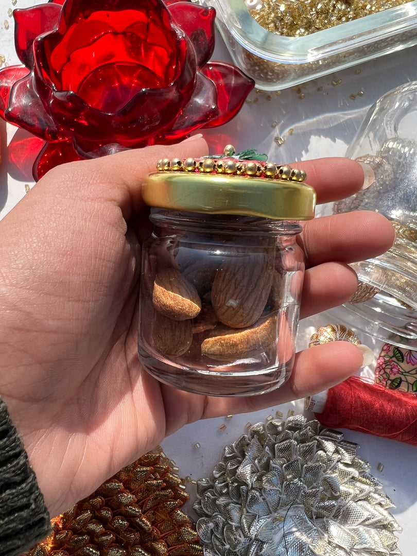 Bling Too Much Vermillion Congruous Divine Pichwai Mini Jar