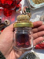 Load image into Gallery viewer, Bling Too Much Beaded Maroon Navratna Patola Mini Jar
