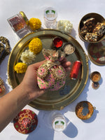Load image into Gallery viewer, Idiosyncratic Divine Pichwai Little Potli- शगुन wali

