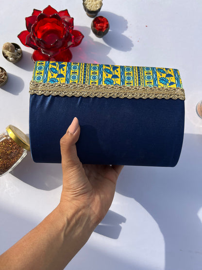 Seven Heaven Micro Beaded Solid Silk Clutch