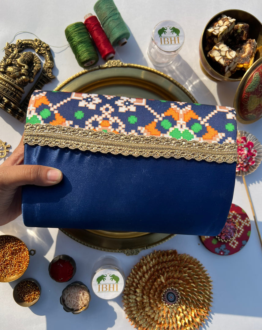 Seven Heaven Micro Beaded Solid Silk Clutch