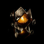 Load image into Gallery viewer, Rhombus Clear Glass Textured Diya
