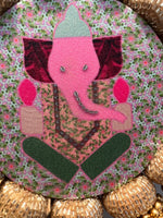 Load image into Gallery viewer, Mini Pichwai Ganesh Medley: Rosie Rani Bandhej