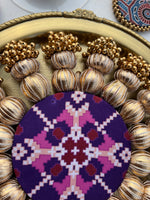 Load image into Gallery viewer, Beauty on Duty Pallet: Purple Navratna Patola + Octagonal Ornamentation Intense Ajrakh