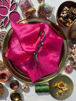 Load image into Gallery viewer, Ganesh Medley Joker Poker: Pastel Pistachio + Pink Navratna Patola