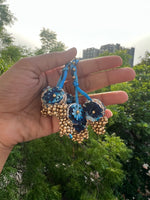 Load image into Gallery viewer, Azure Embellished Braid: Bhabhi Rakhi
