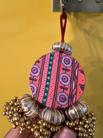 Load image into Gallery viewer, Mini Ganesh Charm: Solid Maroon + Vermillion Congruous Divine Pichwai