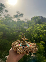 Load image into Gallery viewer, Spherical Mini Pallet: Quill Mor Bani Thangat Kare + Bottle Green Navratna Patola
