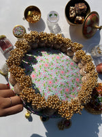 Load image into Gallery viewer, Pastel Pistachio Divine Pichwai Dangler Platter (Medium)