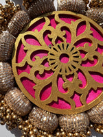 Load image into Gallery viewer, Manjari CHAAND SE SUNDAR Pallet: Solid Maroon + Pink Colloquial Divine Pichwai