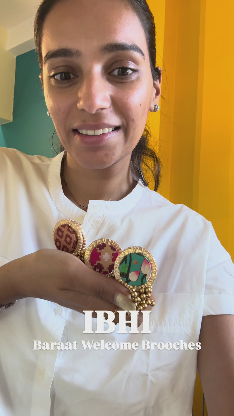 Baraat Welcome Brooches- Set of 3