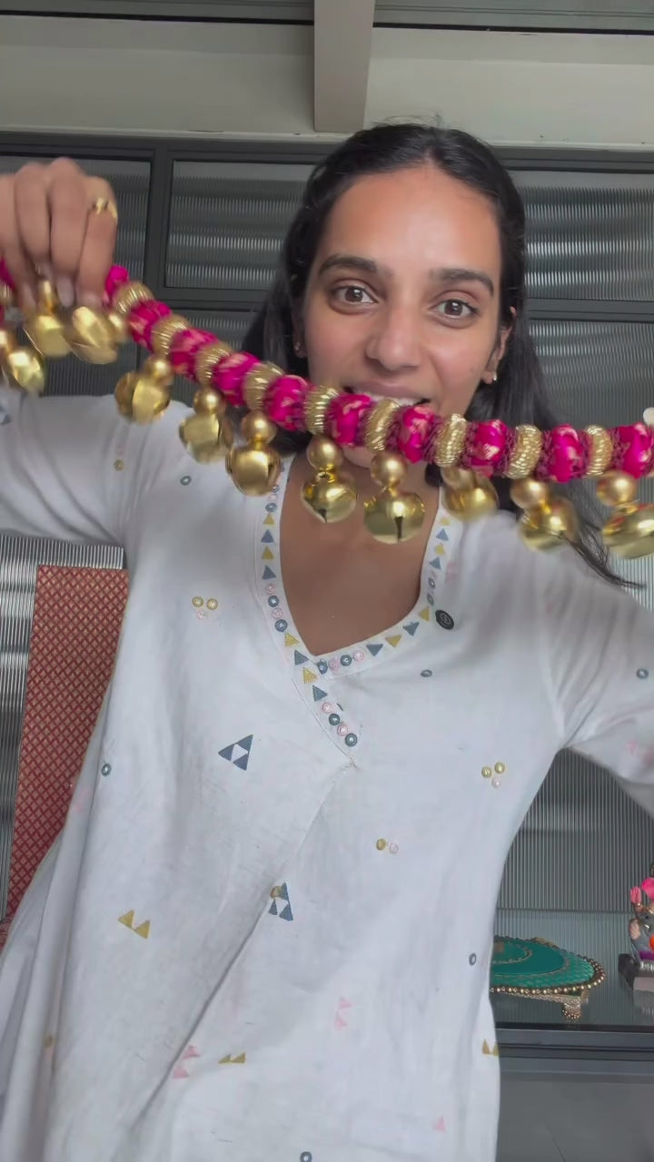 The Petite Gajra Toran | Jaipuri Pink
