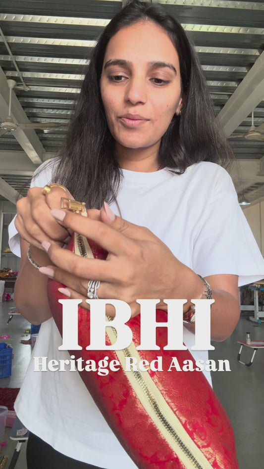 Heritage Red Aasan- Set of 4