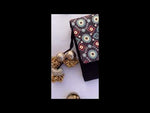 Load and play video in Gallery viewer, Black Sylvan Intense Ajrakh X Solid Silk Encase Clutch