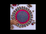 Load and play video in Gallery viewer, Two Way: Idiosyncratic &amp; Congruous Divine Pichwai Glass Rhapsody X Lumba Rangoli