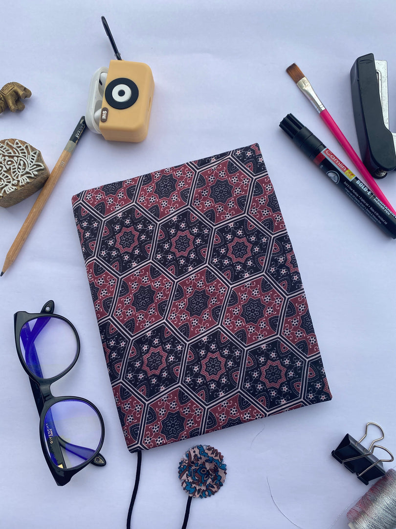 Hexagonal Ornamentation Intense Ajrakh Diary - IBHI