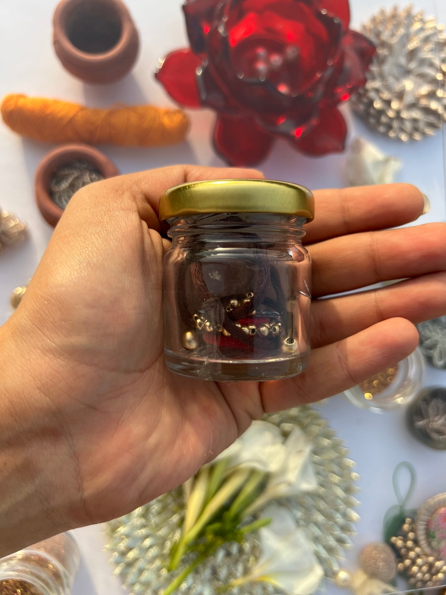 ADD ON: Mini Clear Glass Jar for Rakhi