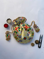 Load image into Gallery viewer, White Navratna Patola Potli - IBHI
