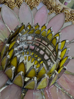 Load image into Gallery viewer, Pastel Pink Water Lily Stained Glass Tea Light Holder-Large