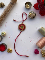 Load image into Gallery viewer, Maroon Enchanted Prakash Rakhi - IBHI
