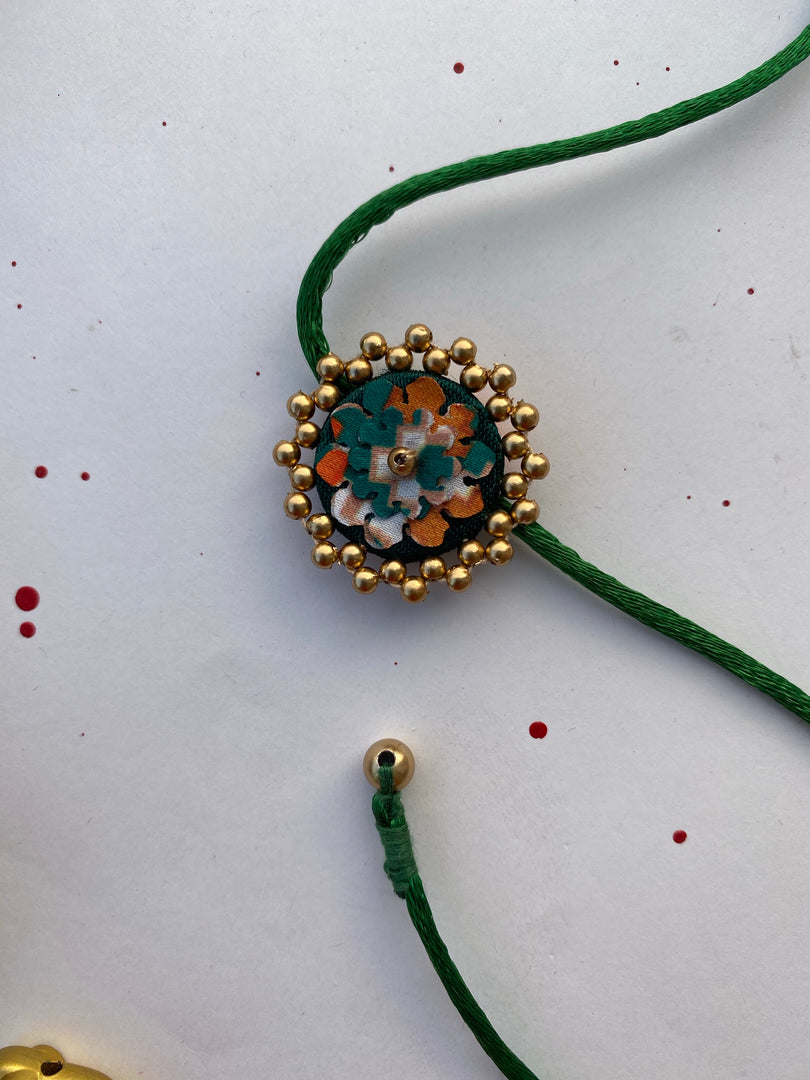 Miniature Bottle Green Navratna Patola Enchanted Prakash Rakhi