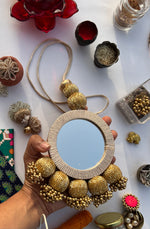 Load image into Gallery viewer, HOUSEWARMING ESSENTIAL: Royal Blue Parrot &amp; Mirror Two-Way Long Thread Hanging
