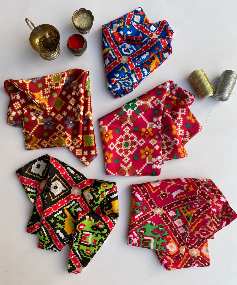 Patola Pocket Squares for Male- set of 50 - IBHI