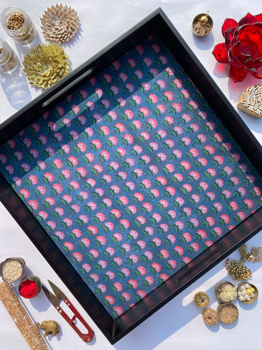 Idiosyncratic Divine Pichwai Square Multi-Purpose Tray