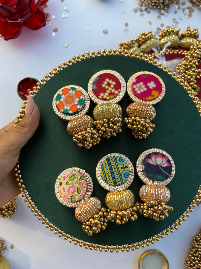 Assorted Mix of Patola Emblem Brooches