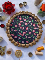 Load image into Gallery viewer, Inflorescence and Pink Colloquial Divine Pichwai Glass Beaded Rangoli
