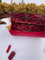 Load image into Gallery viewer, Set of 3 Micro Beaded Clutch X Solid Complimenting Silk
