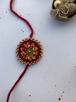 Load image into Gallery viewer, Maroon Enchanted Prakash Rakhi - IBHI
