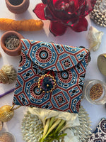 Load image into Gallery viewer, ADD ON: Octagonal Blossom Intense Ajrakh Mini Pouch