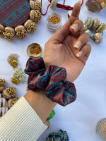 Load image into Gallery viewer, Christmas Blooms Silk Scrunchie