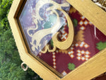 Load image into Gallery viewer, Maroon Navratna Patola Ganpati Glass Door Hanging